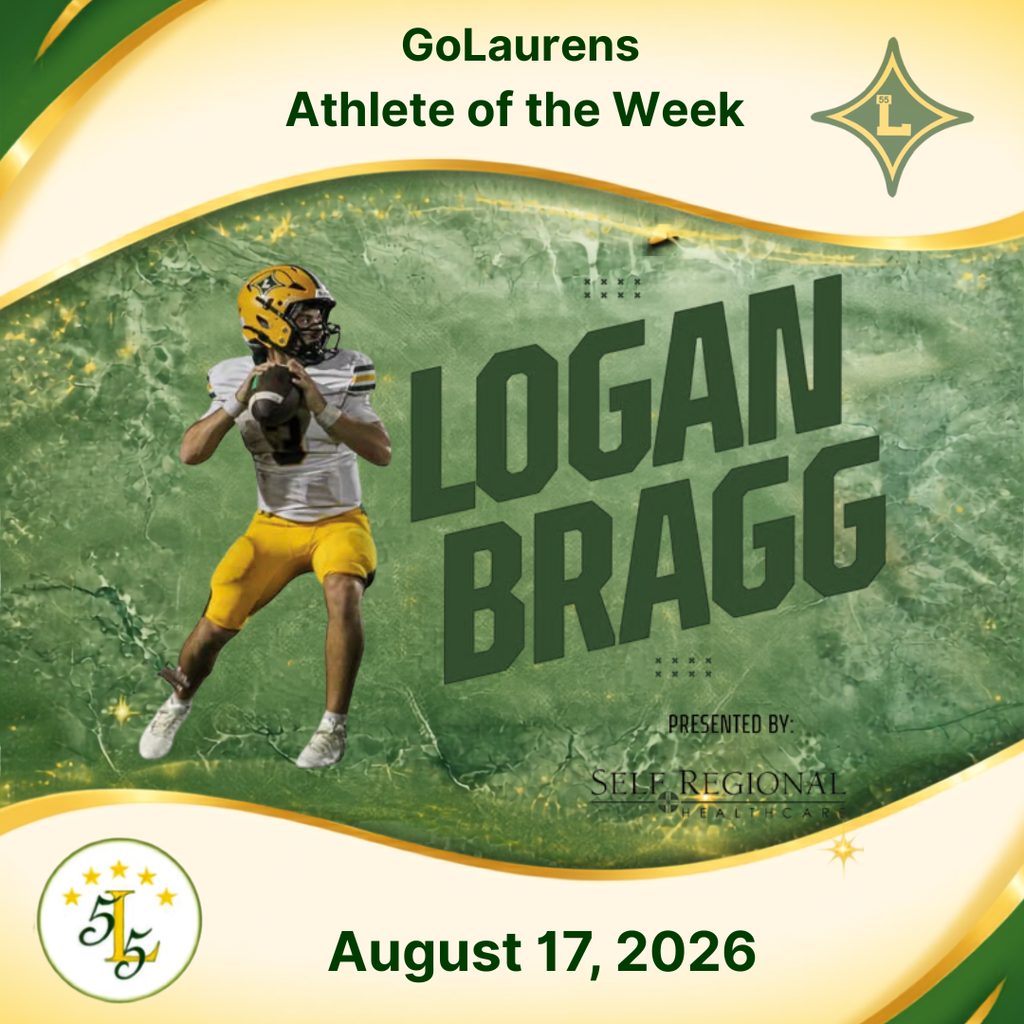 GoLaurens Athlete of the Week Logan Bragg August 17, 2026