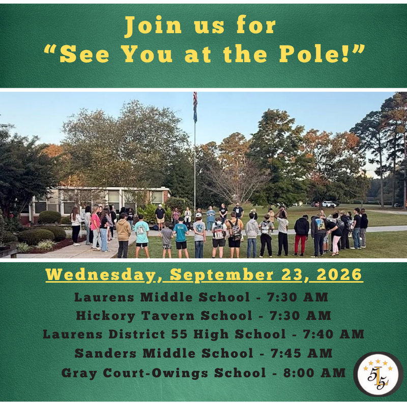 Colorful graphic for See You at the Pole