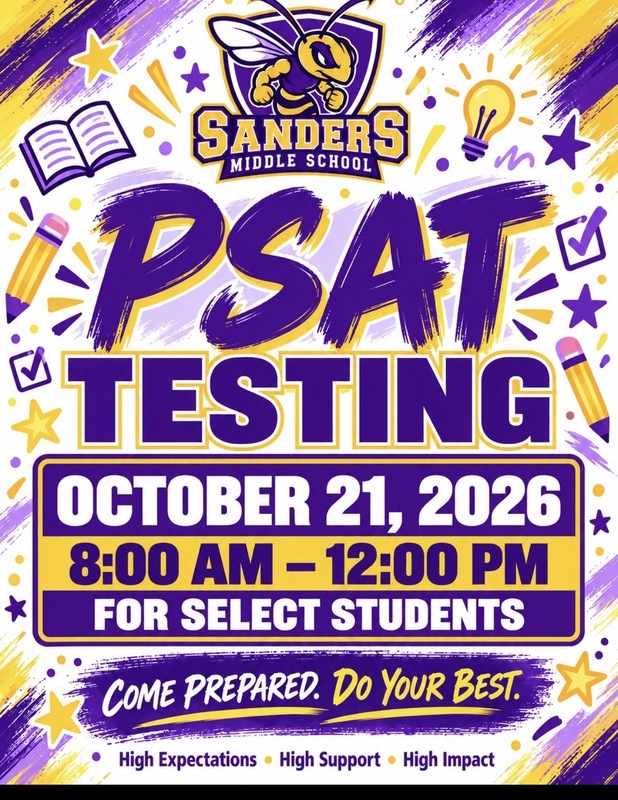 Color image of PSAT Testing Announcement