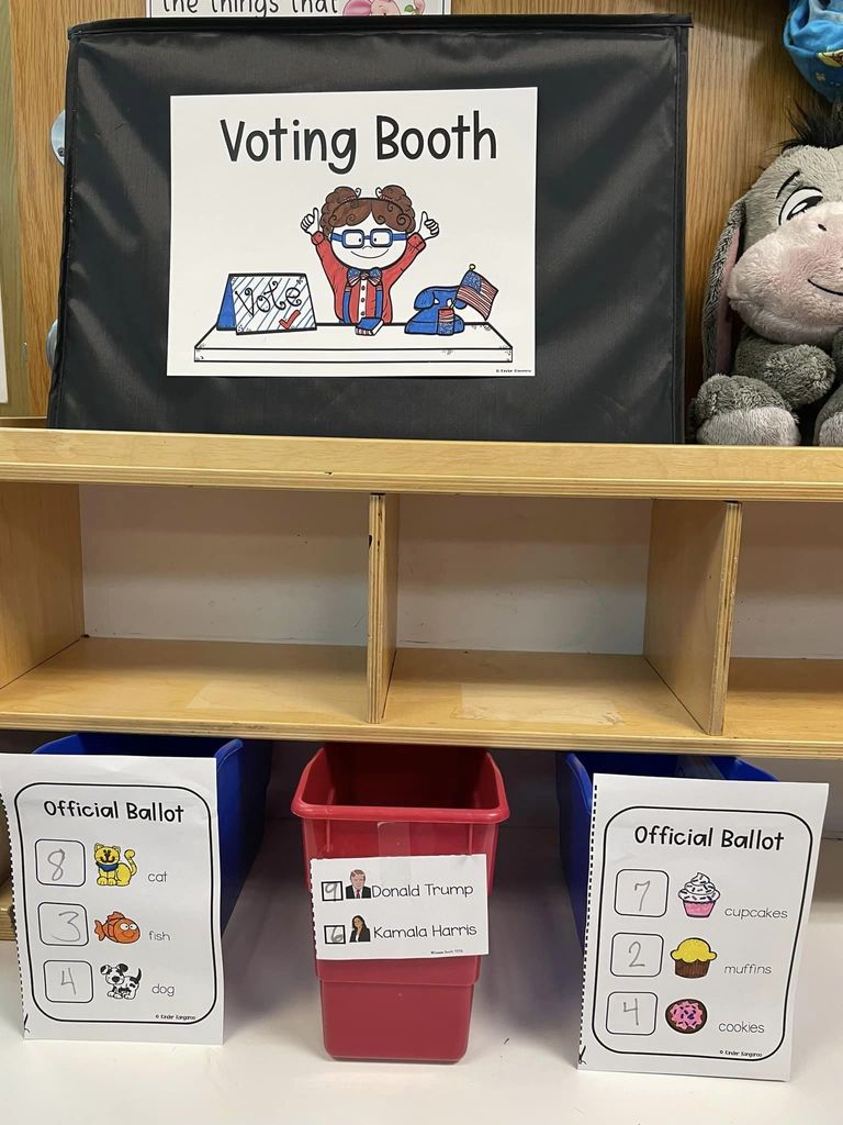 Ms. Amy’s students exercised their rights and responsibilities this morning as they had a mini voting booth