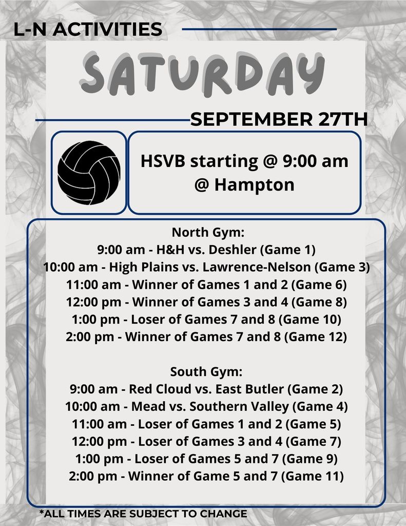 Saturday September 27th