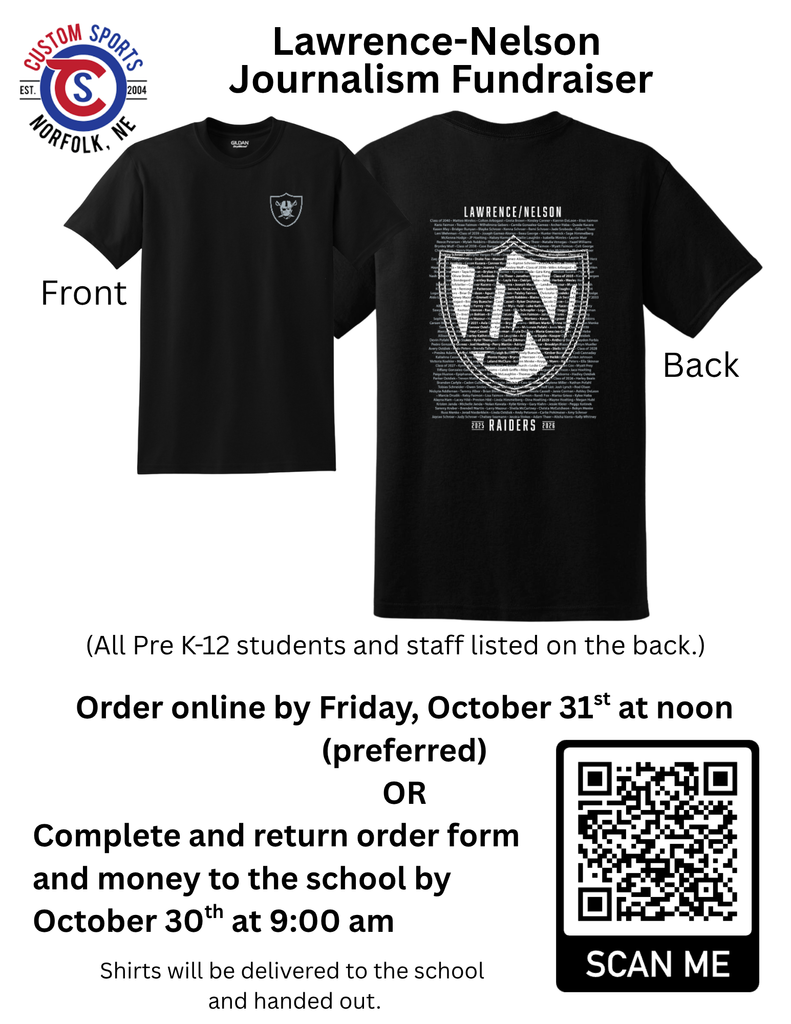 LN all-school t-shirt order forms