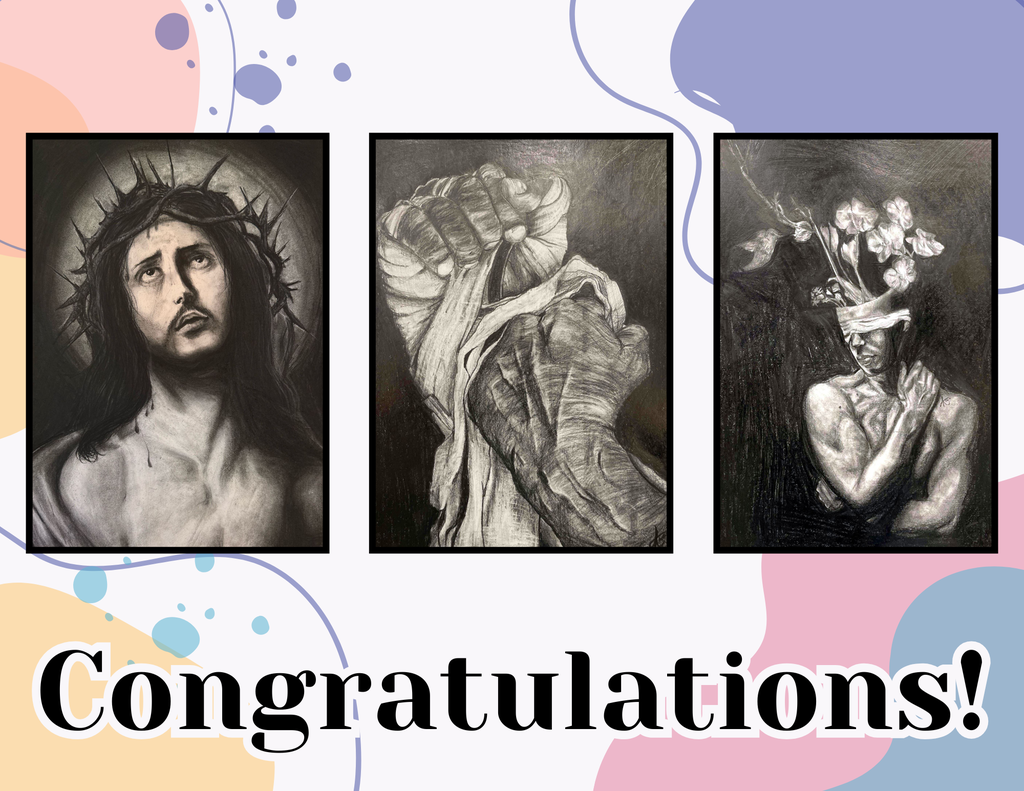 Photos of the artwork selected for the art show.