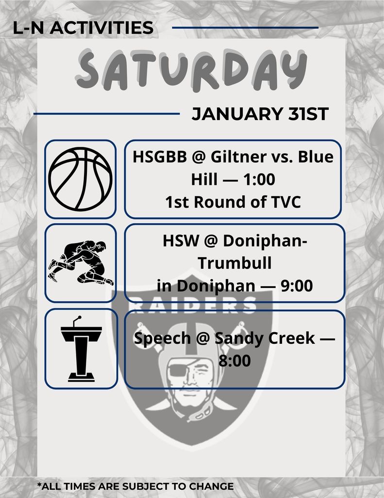 Saturday January 31th