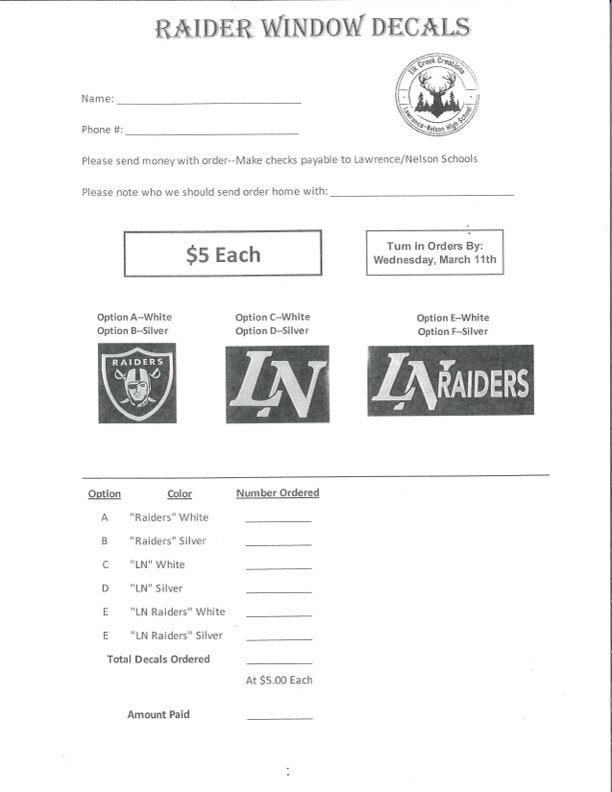 decal order form