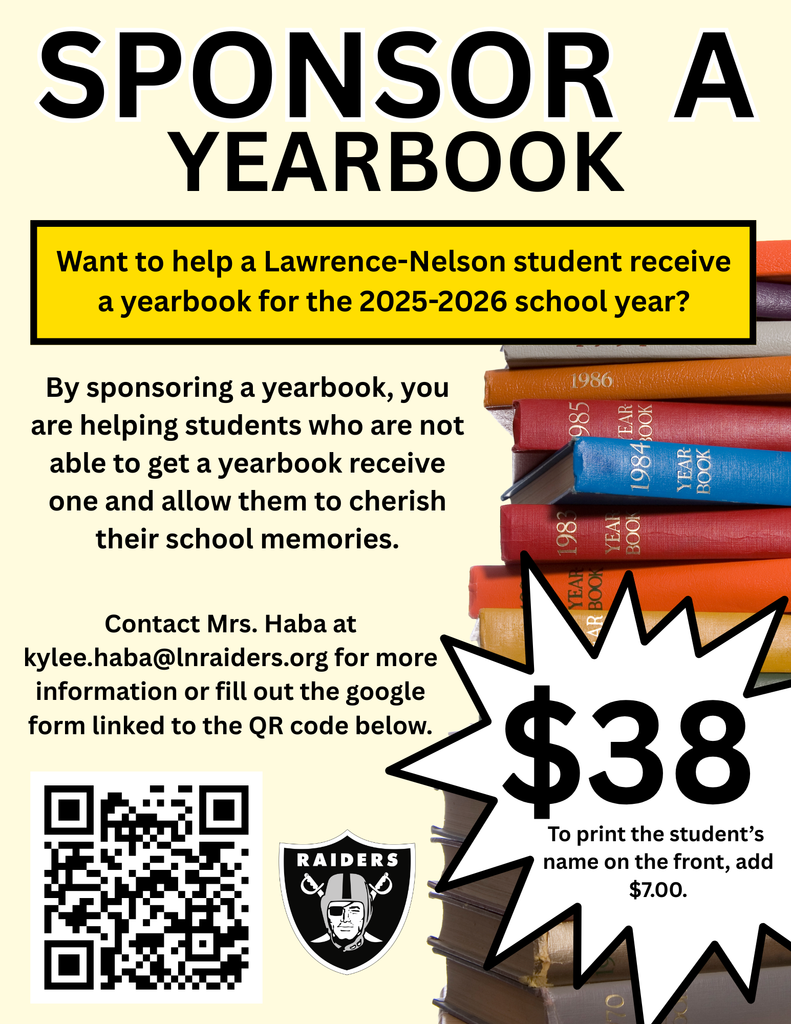 LN Journalism Staff's sponsor a yearbook fundraiser flyer