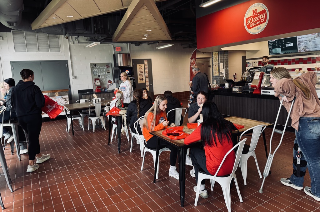 Ending the day with ice cream at the on-campus Dairy Store.