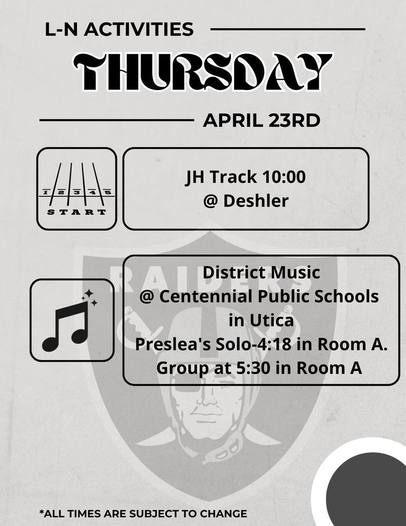 THURSDAY, APRIL 23RD