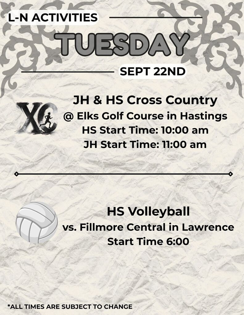 Tuesday activities