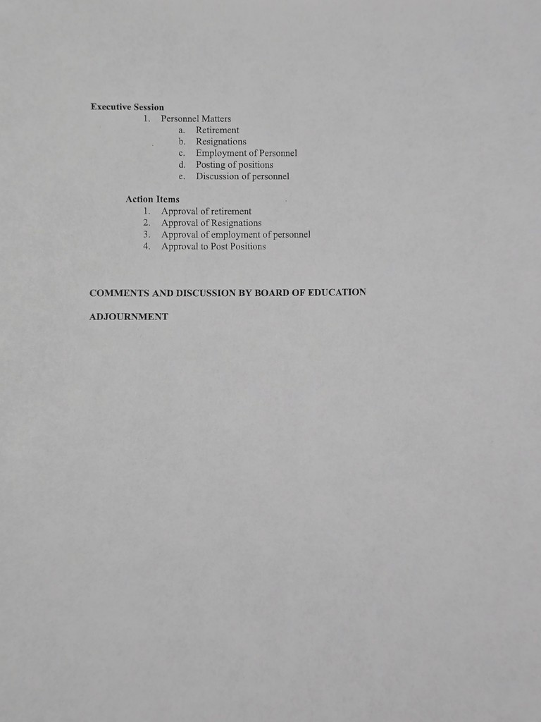 BOE Agenda October