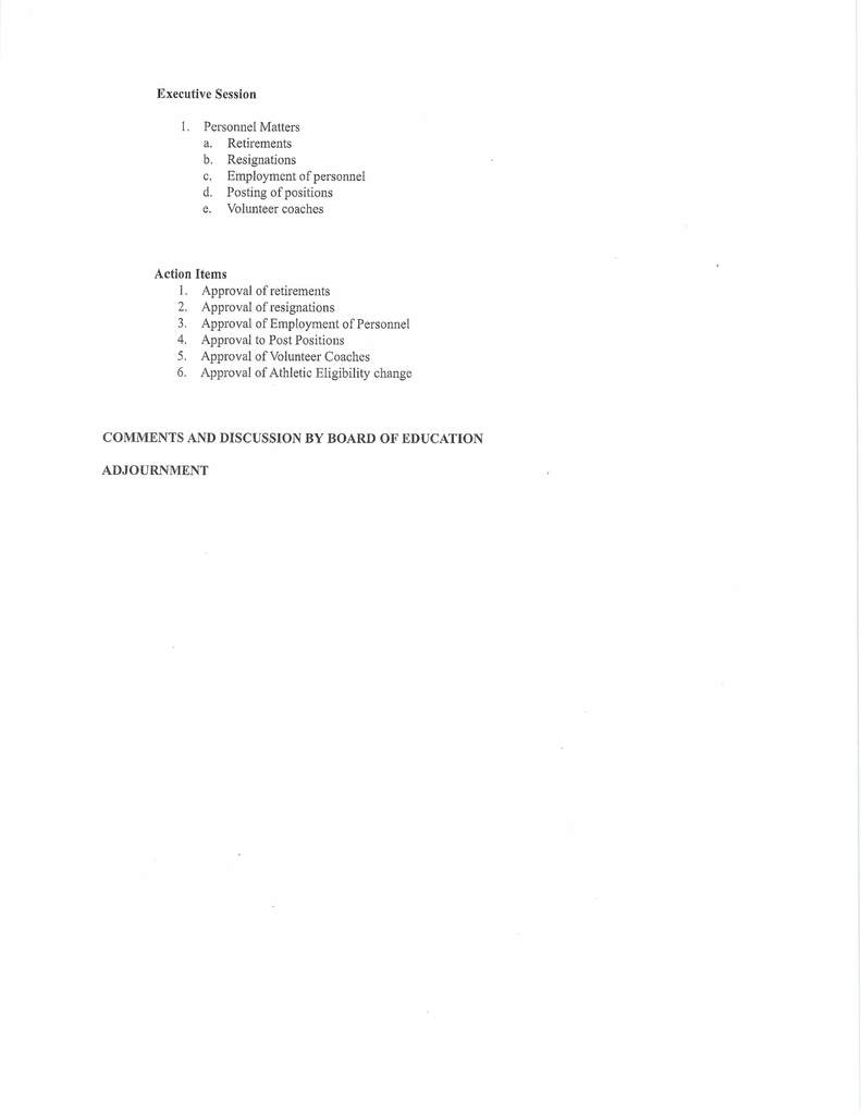 Board Meeting- March 18, 26