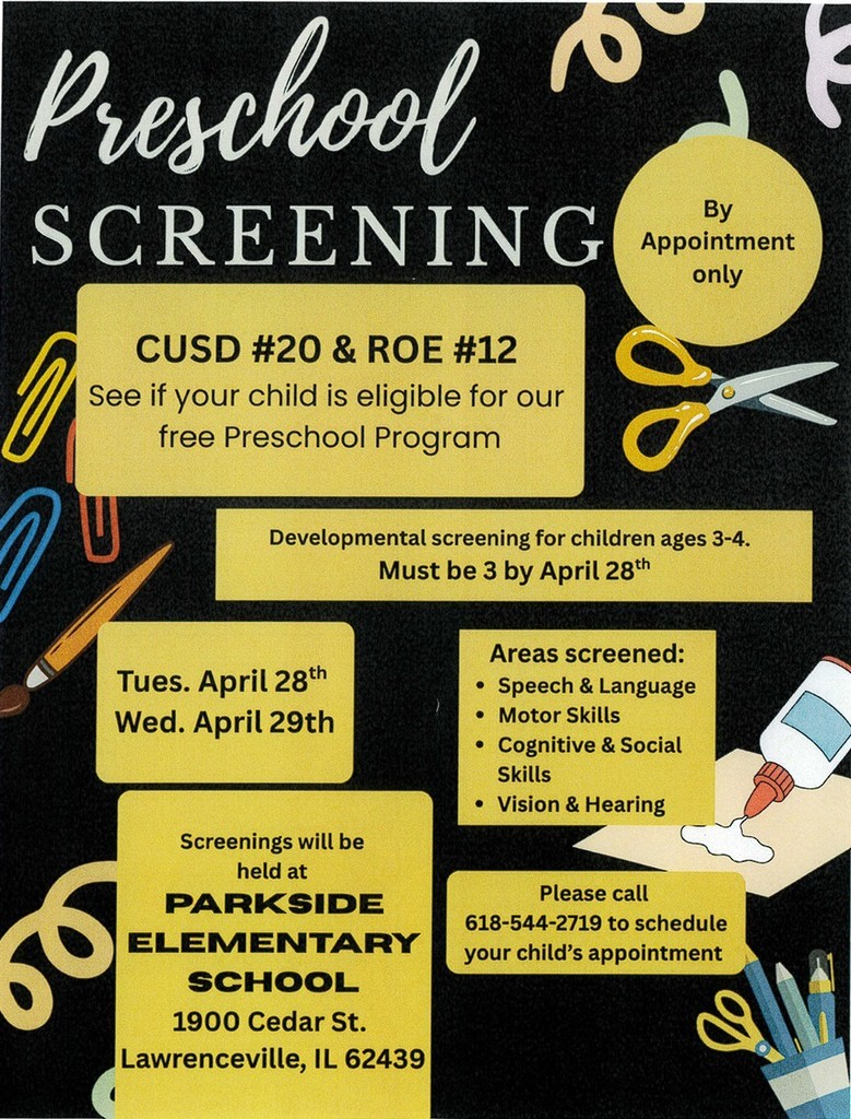 Preschool Screening Dates