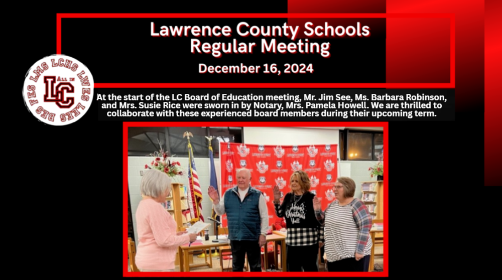 LC Board of Education Regular Meeting: Dec 16, 2024