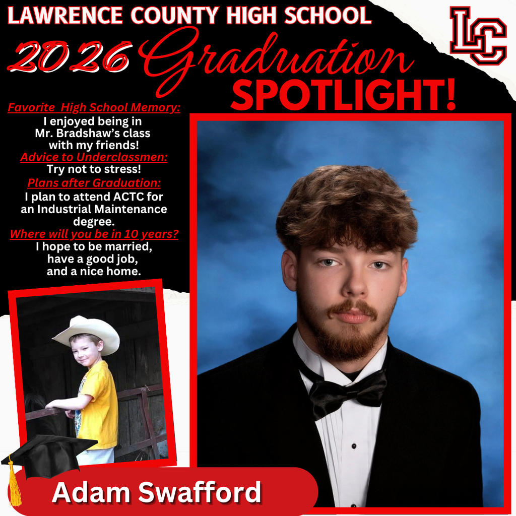 A graduation announcement for a male student. An adult man in a tuxedo and a young boy in a cowboy hat.