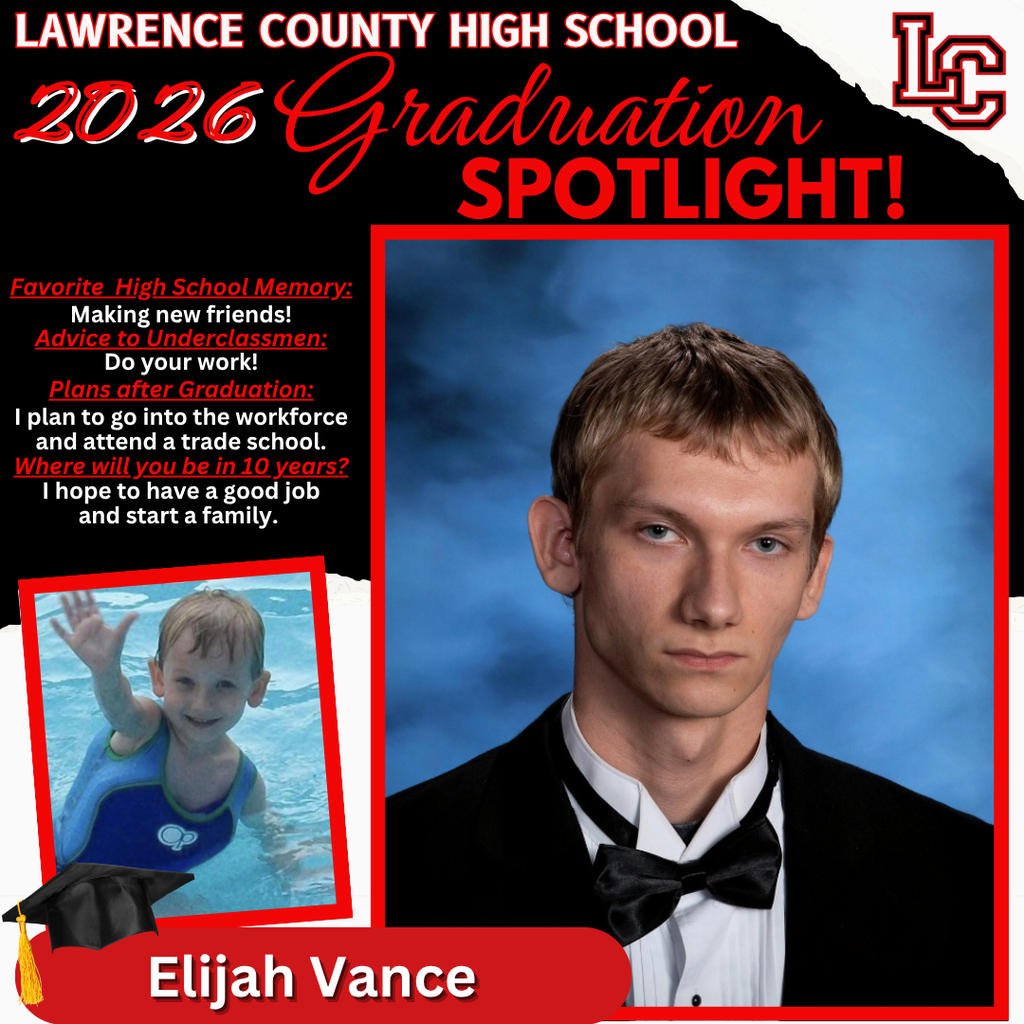 A yearbook page features a formal photo of a young man with short hair, a bow tie, and a graduation cap.
