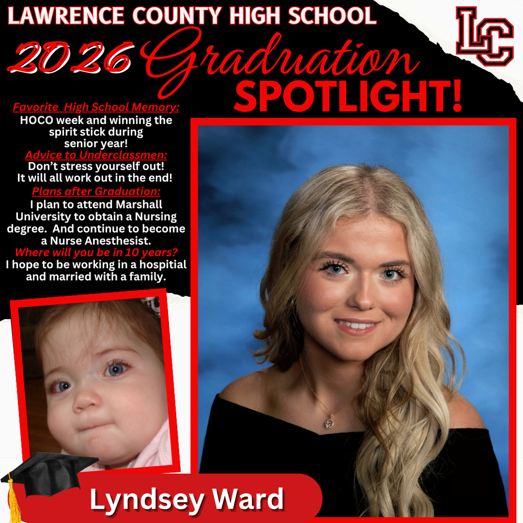 2026 graduation spotlight for Lyndsey Ward. A smiling woman with blonde hair and a small picture of a baby.