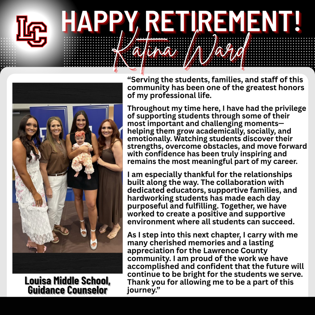 A retirement card for a teacher features a photo of five women in white dresses and a heartfelt message.