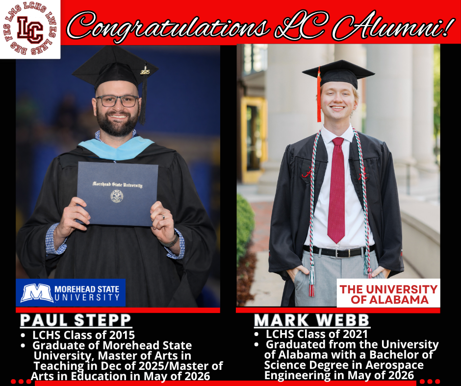 Two men in academic regalia. Left: a man in a cap and gown, holding a diploma. Right: a man in a cap and gown with a belt, holding a tassel.