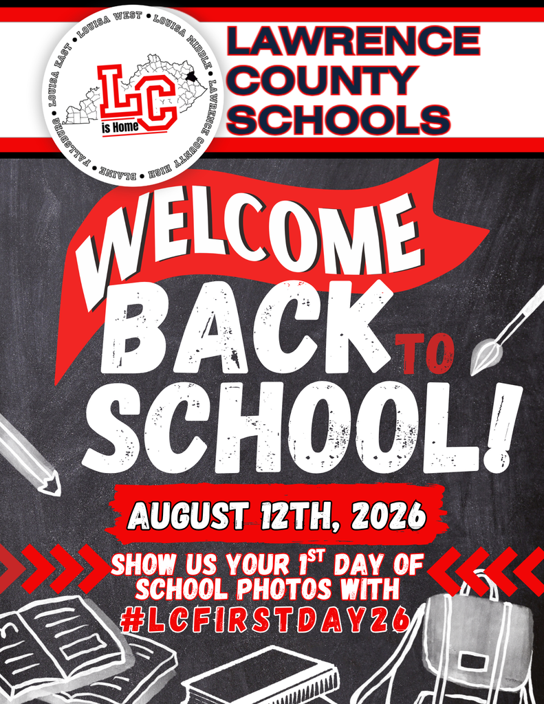 Back-to-school poster with a blackboard, pencils, books, and a backpack. It says "Welcome Back to School!" and "August 12th, 2026."