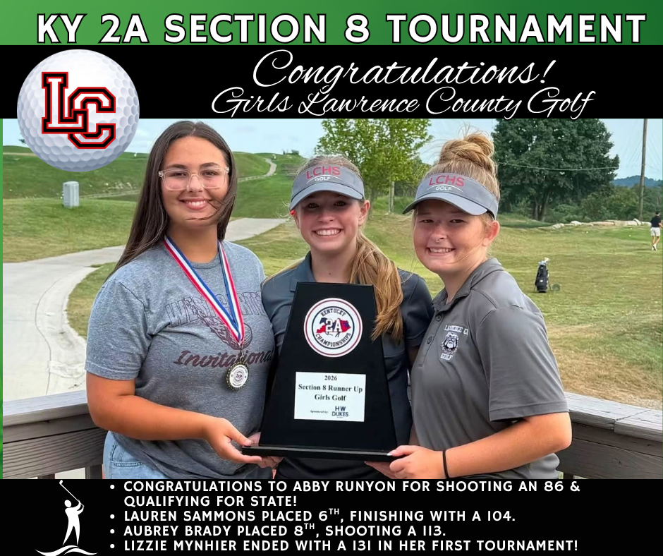 LCHS Girls Golf KY 2A Section 8 Tournament