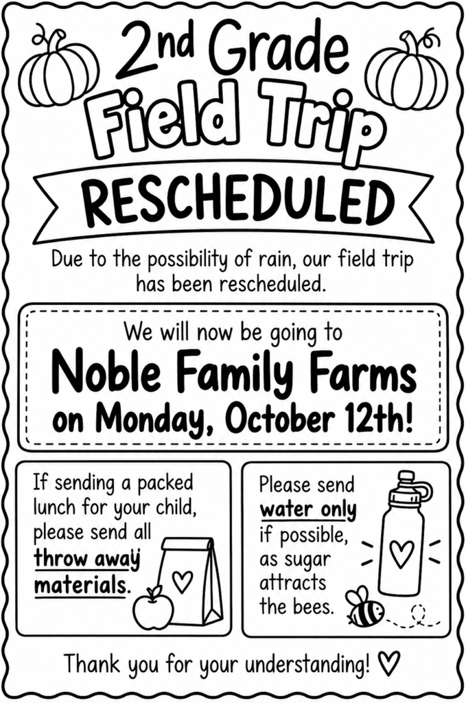2nd grade field trip