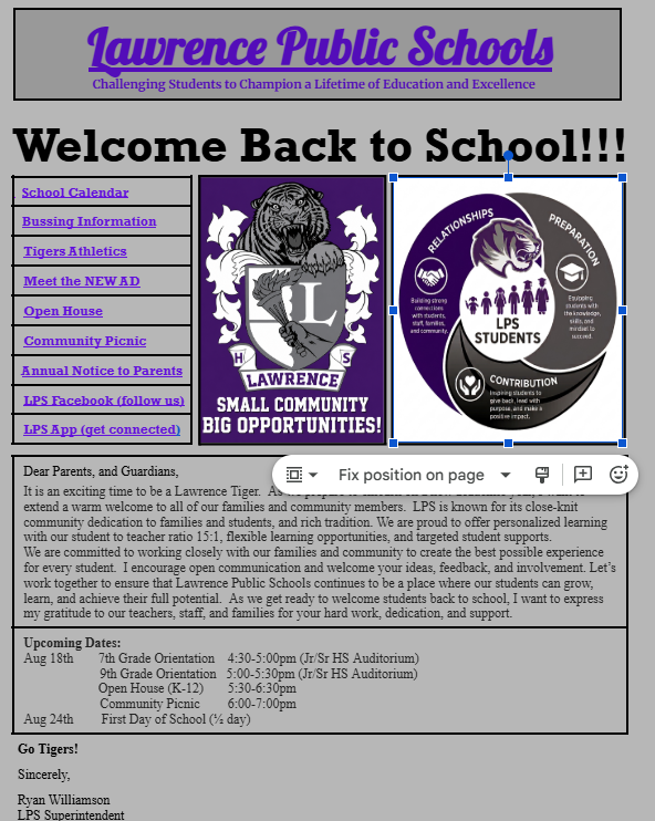 Welcome Back to School