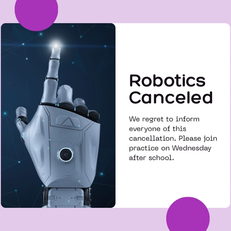 cancelation of robotics