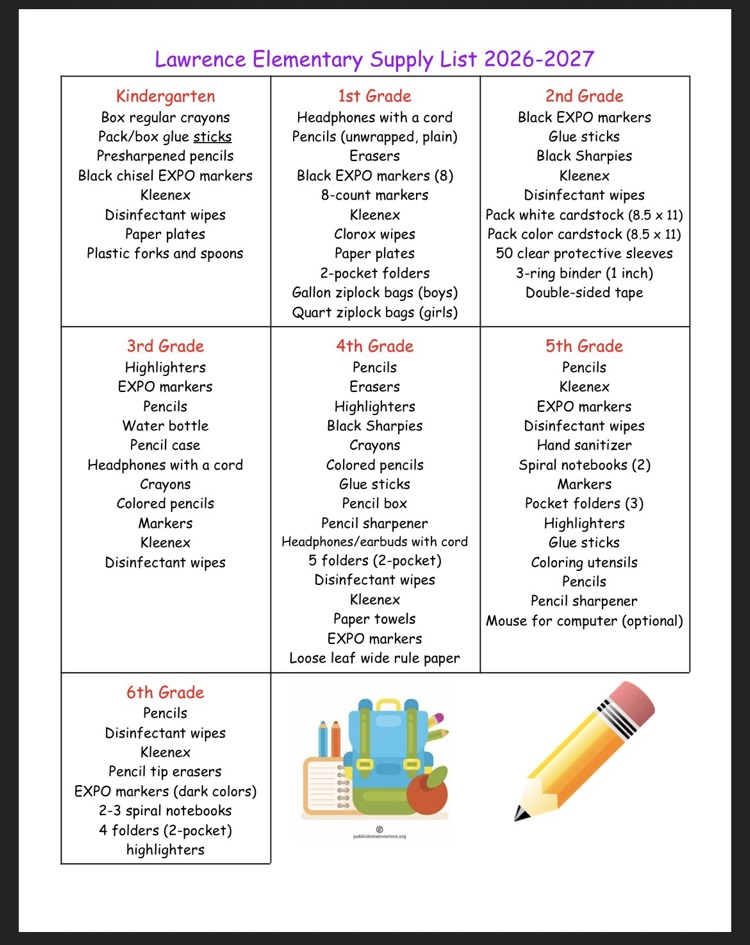 supplie list
