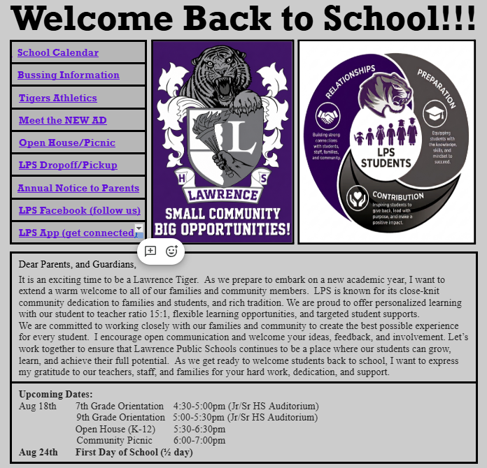 Welcome Back to School Letter 26