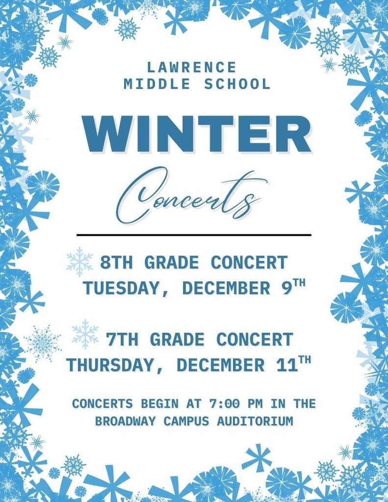 8th grade & 7th grade Winter Concerts 2025