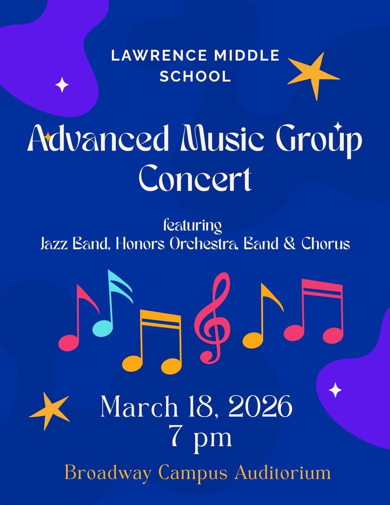 LMS Advanced Music concert March 18 - 7 pm