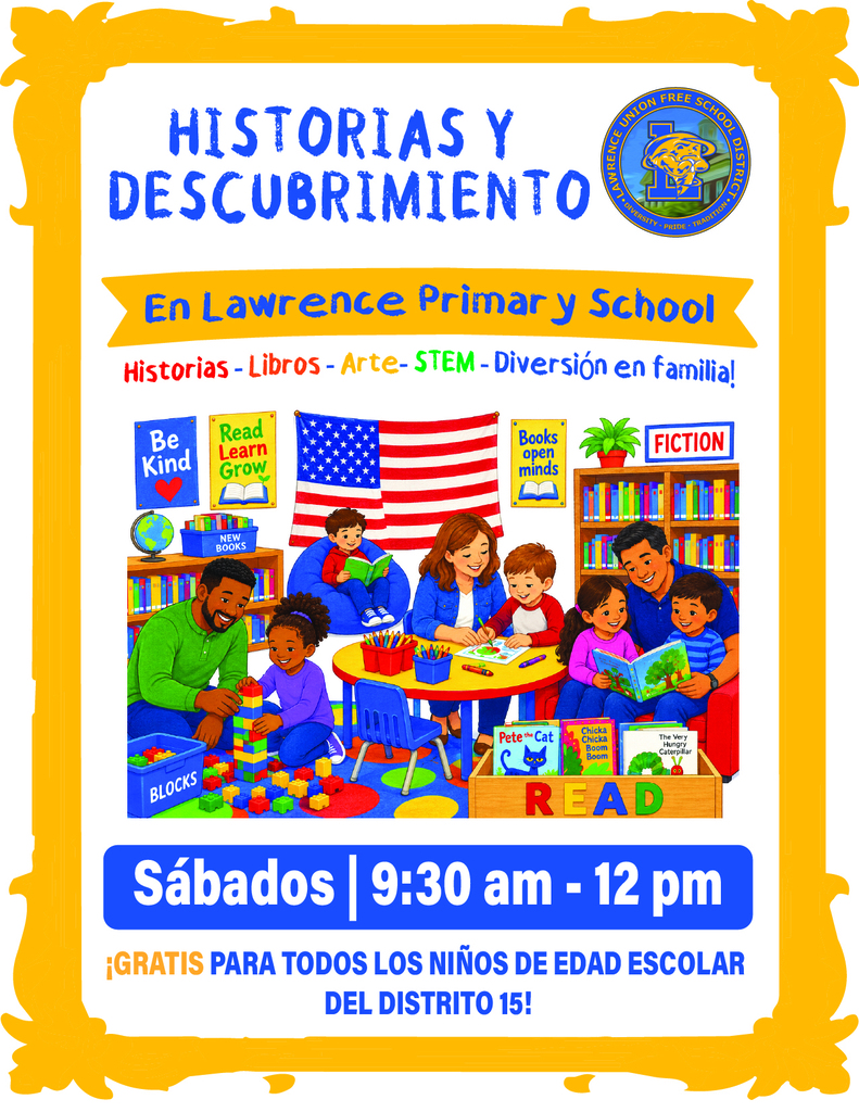 Saturday library program flyer