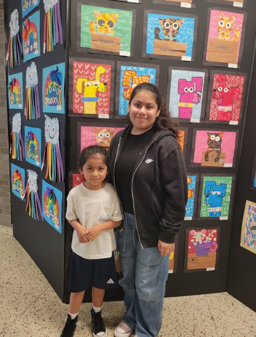 Student with Artwork