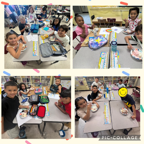 Ms. Arleo's  Class enjoying ice cream treats