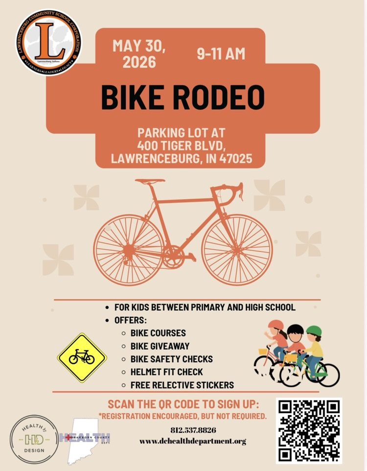 May 30th Bike Rodeo at Lawrenceburg Schools