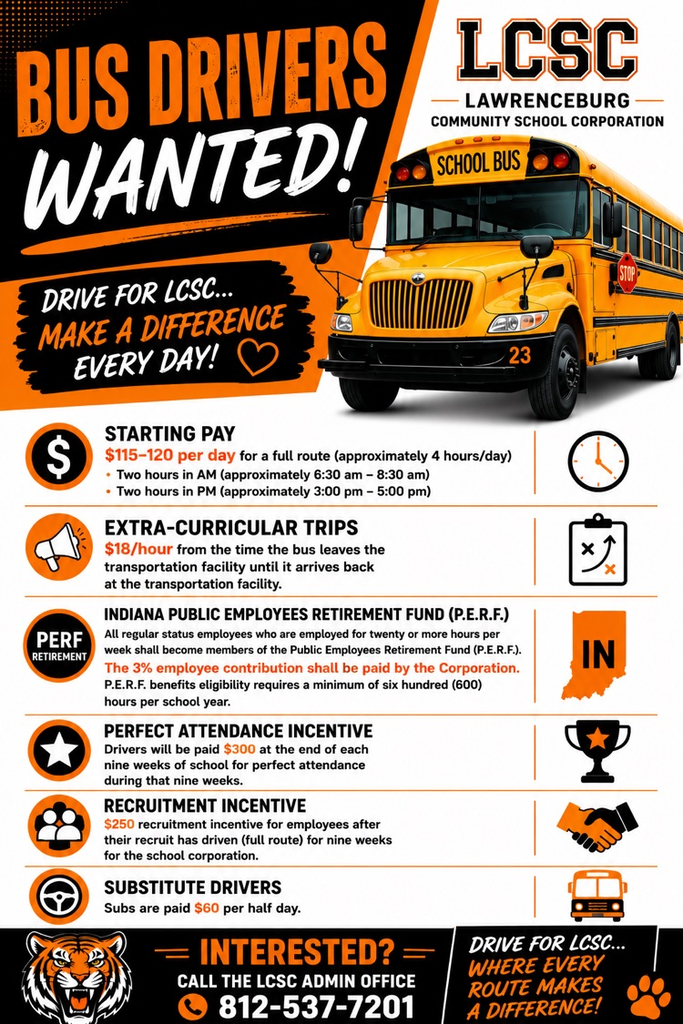 LCSC - Now Hiring Bus Drivers