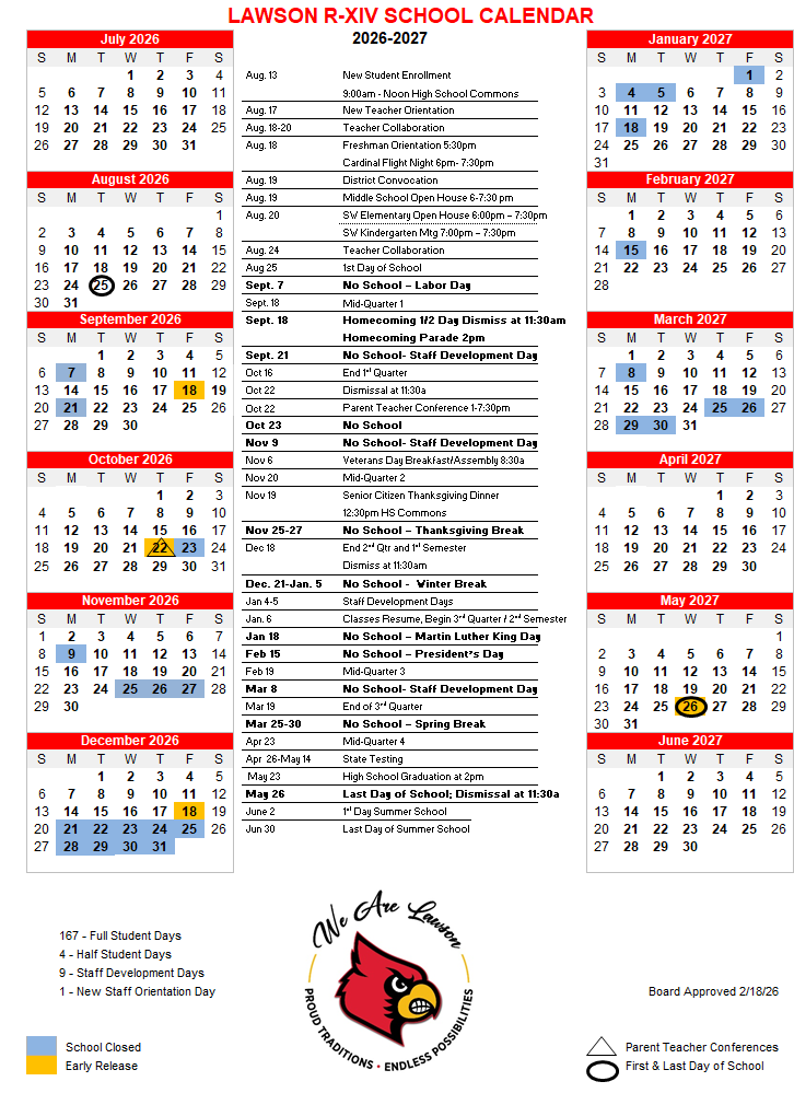 2026-2027 Academic Calendar 
