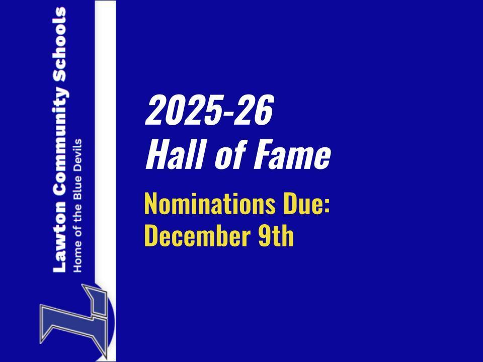 Hall of Fame Nominations