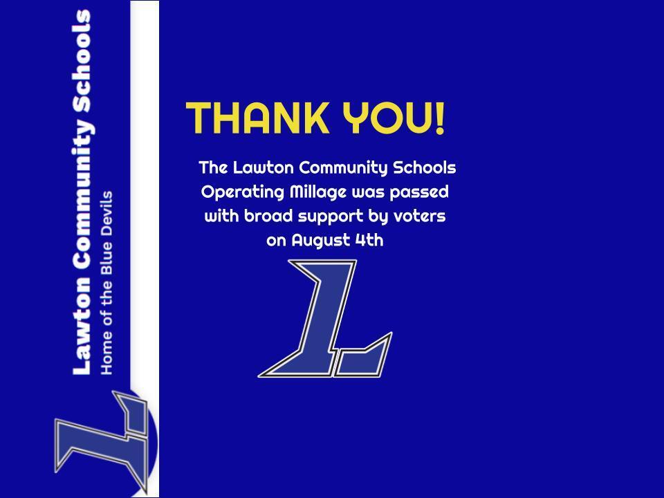 Operating Millage Thank You