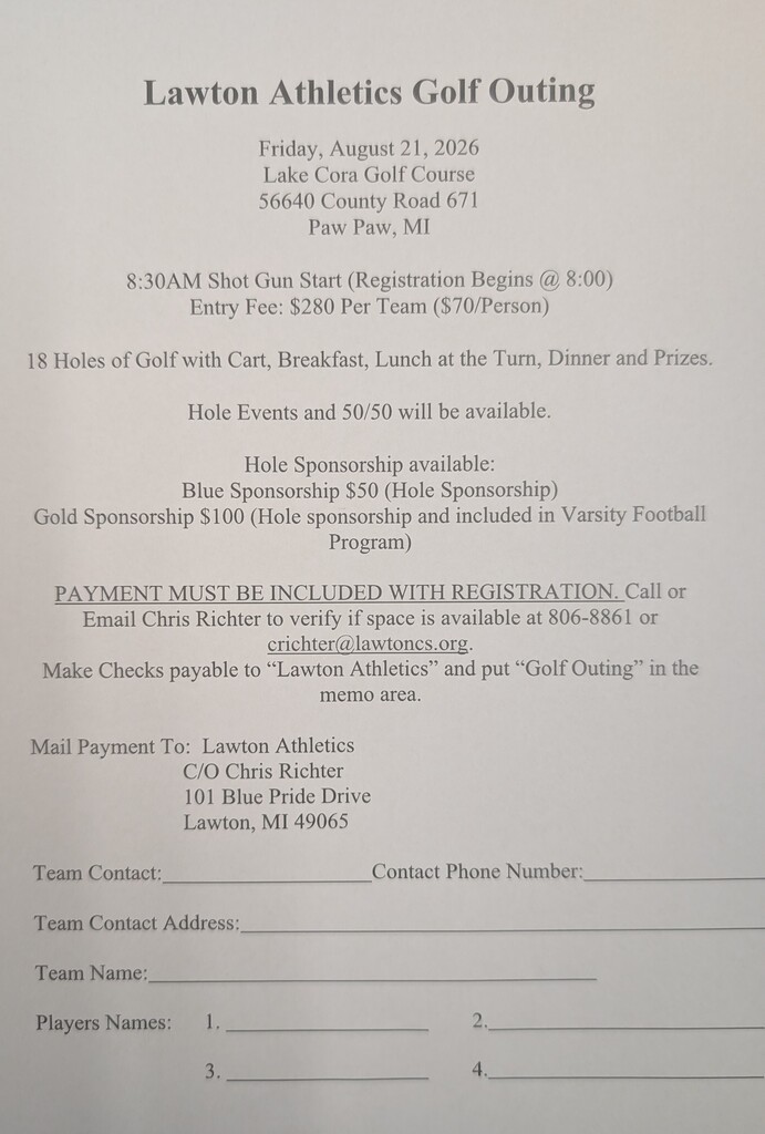 Lawton Athletics Golf Outing