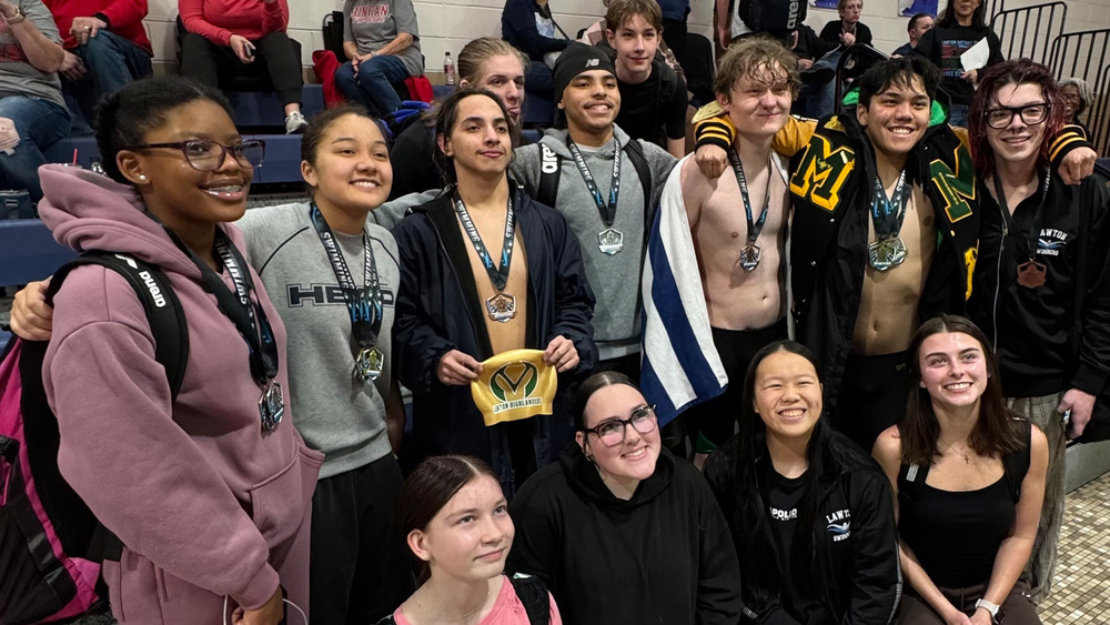 Photo of the LPS District Swim Team at the Southwest Area Championships 2026