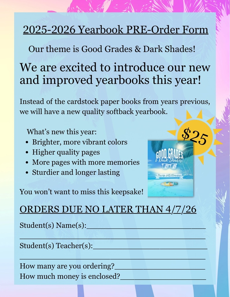 Yearbook Order Form