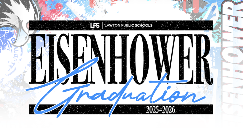 Black and white text on a colorful background. "Eisenhower Graduation 2005-2006" is written in blue and black.