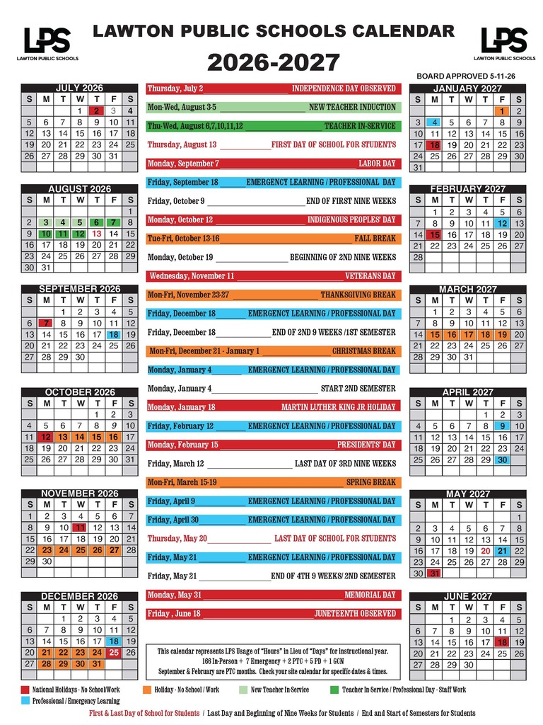 26/27 School Calendar