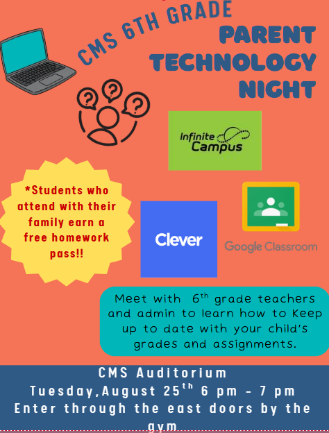 Parent Night for the 6th Graders