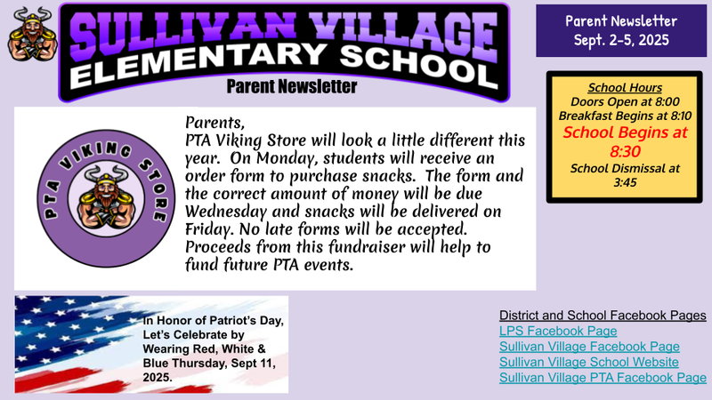 9.8.25 Parent Newsletter