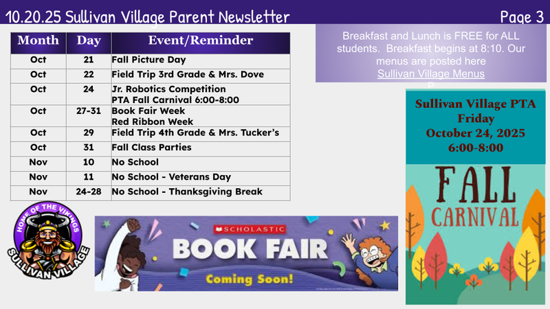 10.20.25 Parent Newsletter