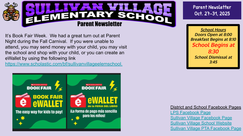 10.27.25 Parent Newsletter