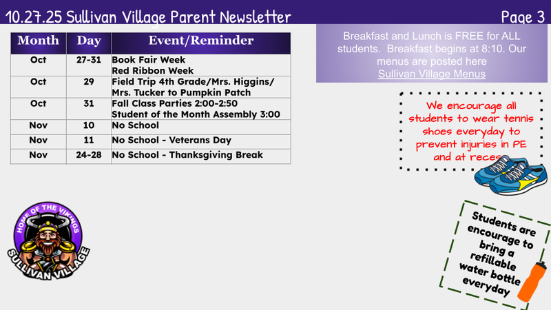 10.27.25 Parent Newsletter