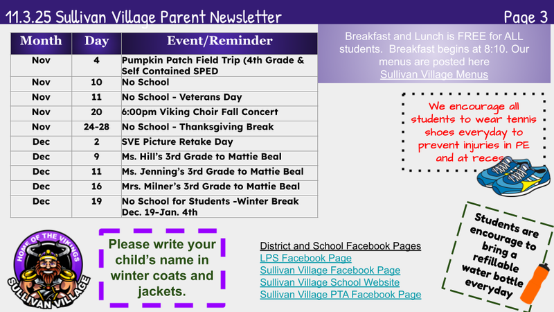 11.3.25 Parent Newsletter